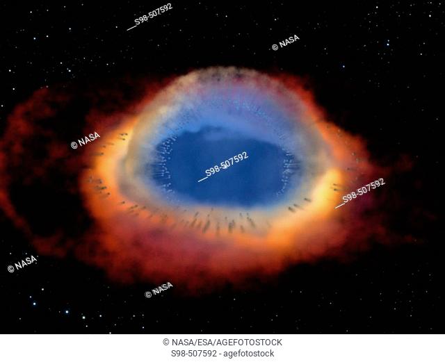 Helix Nebula As Seen By Hubble and the Cerro Toledo Inter-American Observatory. Looks can be deceiving, especially when it comes to celestial objects like...