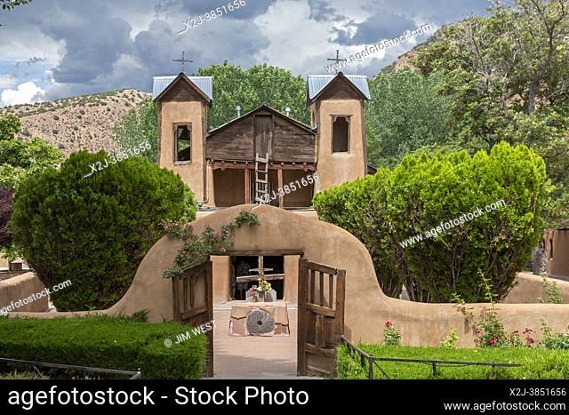 Chimayo, New Mexico - The Christ of Esquipulas Chapel at El Santuario de Chimayo. The Santuario is a Roman Catholic pilgrimage shrine in the mountains of...