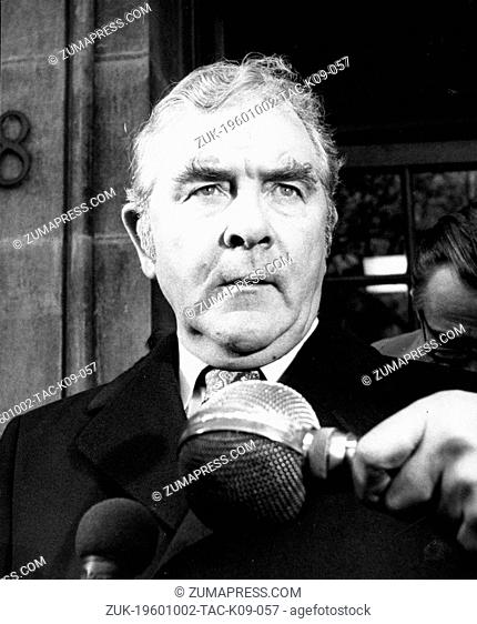 Oct. 2, 1960 - London, England, U.K. - JOE GORMLEY (1917-1993) was President of the National Union of Mineworkers from 1971 until 1982