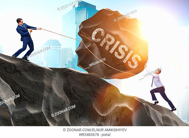 Business concept of crisis and recession