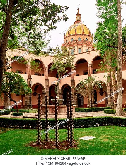 Guanajuato, San Miguel de Allende city, the Centro Cultural Ignacio Ramirez El Nigromante', patio