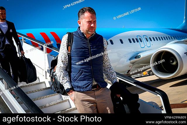 Anderlecht's CEO Sports Jesper Fredberg pictured at the arrival of Belgian soccer team RSC Anderlecht, Wednesday 15 March 2023 in Castellon-Costa Azahar airport