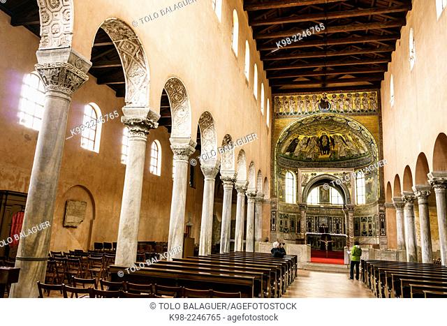 Basílica de Santa Eufrasia, siglo VI (declarada Patrimonio de la Humanidad por la Unesco), Porec, - Parenzo-, Istria Peninsula, Croatia