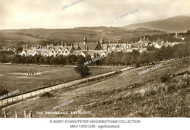 A view of the Aberlour Orphanage, Charlestown of Aberlour, Morayshire. It was one of Scotland's largest children's homes