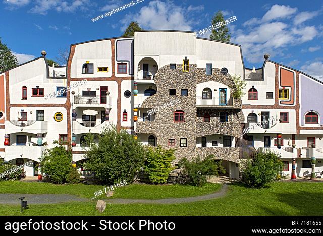 Steinhaus, Stone House, Building of Rogner Thermal Spa and Hotel designed by Hundertwasser, Bad Blumau, Austria, Europe