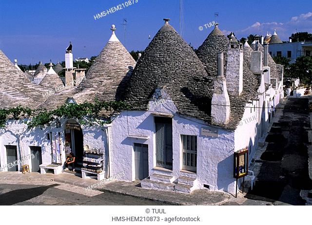 Italy, Apulia, land of the Trulli, Alberobello, listed as World Heritage by UNESCO