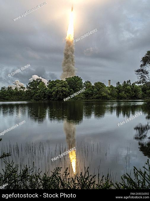 Arianespace's Ariane 5 rocket launches with NASA’s James Webb Space Telescope onboard, Saturday, Dec. 25, 2021, from the ELA-3 Launch Zone of Europe’s Spaceport...