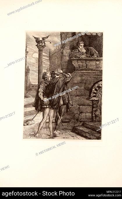 Thodore Chassriau. Owake! what ho! Brabantio! thieves! thieves!, plate one from Othello - 1844 - Thodore Chassriau French, 1819-1856