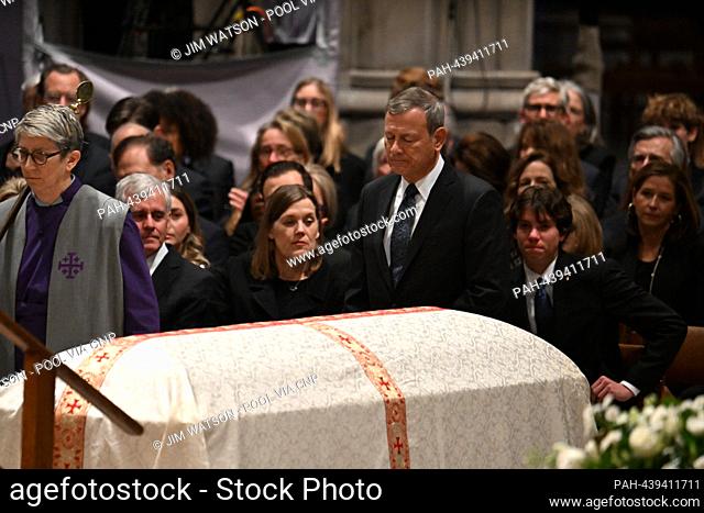 Chief Justice of the United States John G. Roberts, Jr. arrives to speak at the memorial service for former Associate Justice of the Supreme Court Sandra Day...