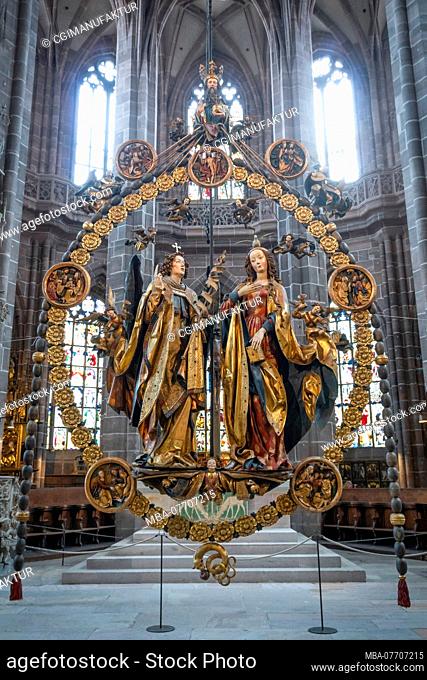 Nuremberg, angel salute in the Lorenz church