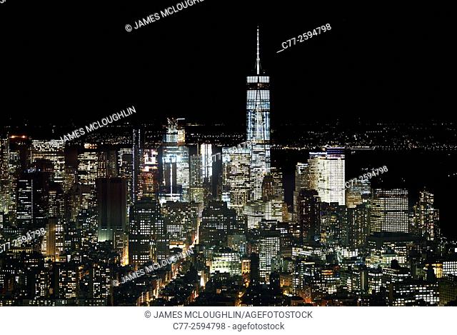 New York City, Manhattan, Skyline, Freedom Tower, downtown