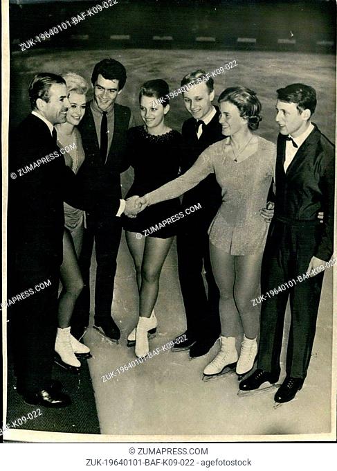 Jan. 01, 1964 - Mr Maurice Herzog Congratulates The European Skaters Champions: French Youth and sports High Commissioner Maurice Herzog went in Grenoble to...