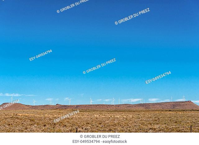 Wind turbines near Phillipstown in the Northern Cape Province