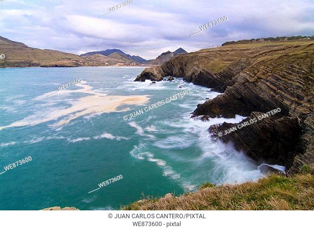 Cliffs Kobarón, Muskiz, Biscay, Basque Country. Spain
