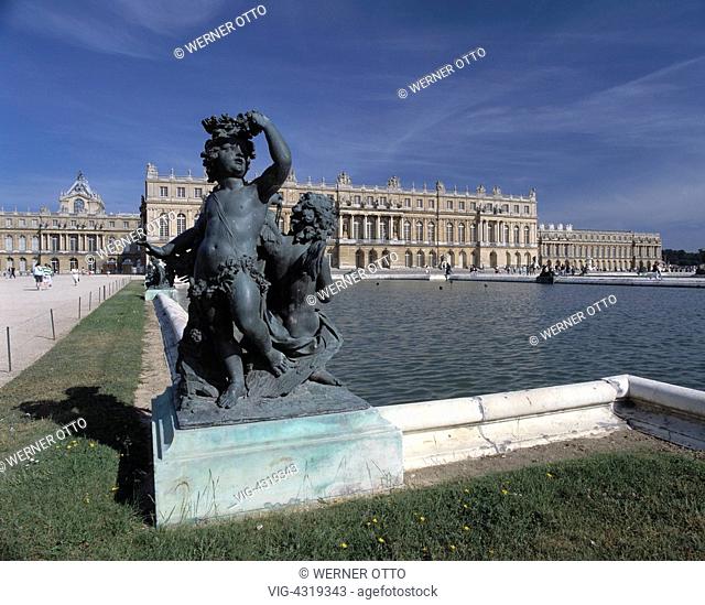 Frankreich, F-Versailles, Seine-et-Oise, Schloss, Brunnenfiguren, France, F-Versailles, Seine-et-Oise, palace, well figures, UNESCO, Welterbe, Weltkulturerbe
