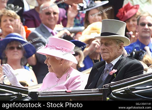 Queen Elisabeth II and Prince Philip, The Duke of Edinburgh Attend The Second Day Of Royal Ascot on June 20, 2012 in Ascot, England