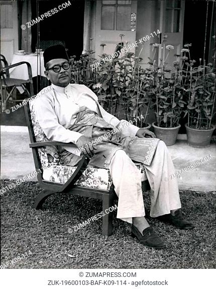 Jan. 03, 1964 - The Man Who Will Shape the Destiny of the New Independent Malaya. Tunku Abdul Rahman, the Chief Minister of the Federation of Malaya who will...