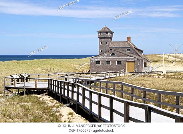Old Harbor Life Saving Station at the northern tip of Cape Cod, Massachusetts, USA  Cape Cod National seashore