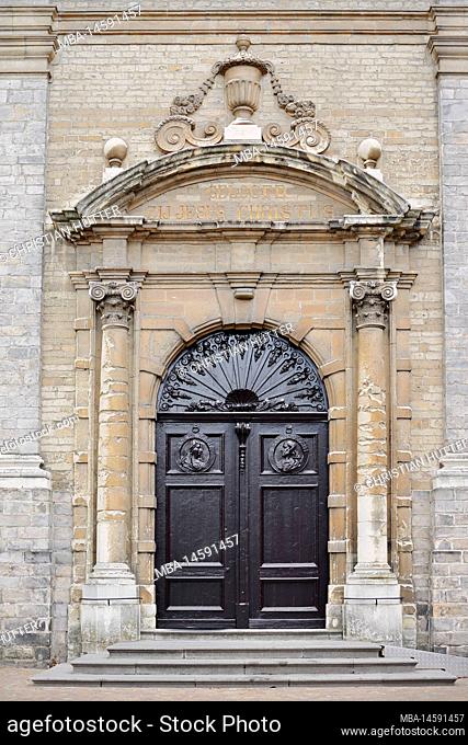 Carmelieten church, entrance, Ghent, East Flanders, Flanders, Belgium