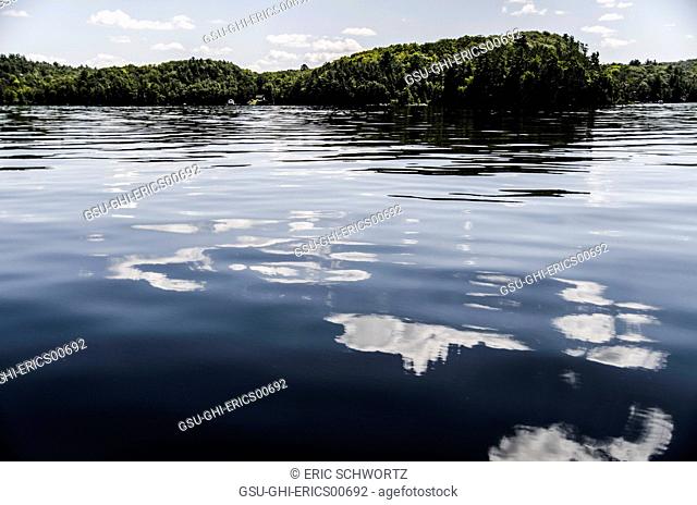 Silky Cloud Reflections in Clear Lake Water