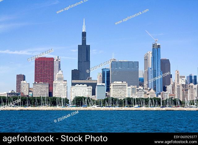 Downtown Chicago seen from Lake Michigan