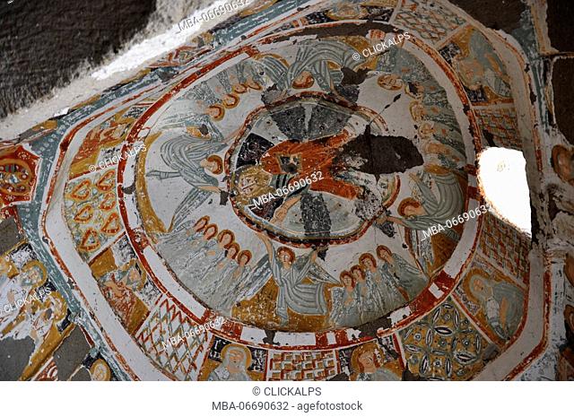 Along the Ihlara Valley in Turkey, Kapadokia, is possible to see this fresco in the 'Church under the tree'. In the scene is represented the Ascension and...