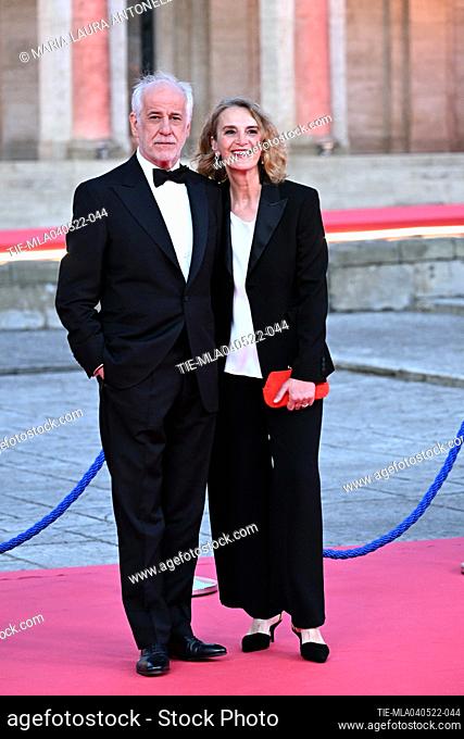 Actor Toni Servillo with his wife