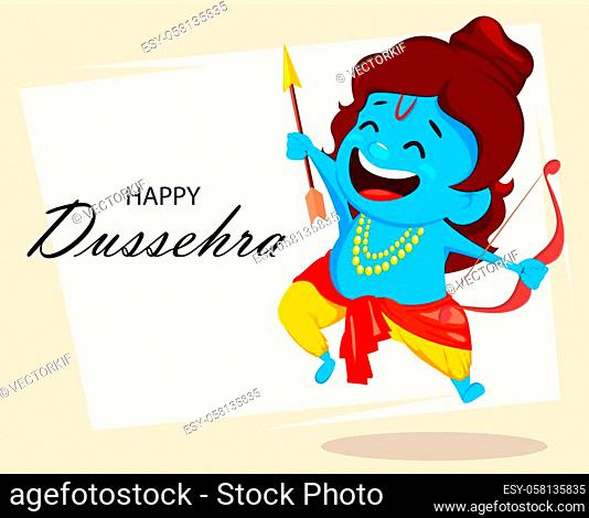 Happy dussehra cartoon Stock Photos and Images | agefotostock