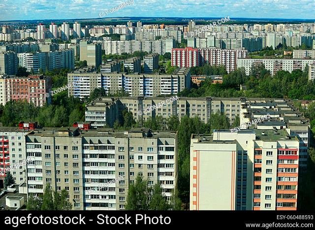 Area of panel houses.High-rise buildings.Russian cities