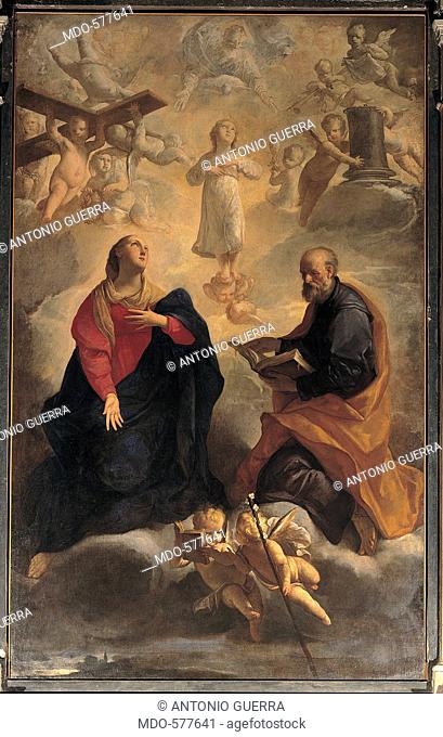 The Holy Family, by Crespi Giuseppe Maria know as Spagnuolo (or Spagnolo), 1688, 17th Century, oil on canvas. Italy, Veneto, Bergantino, Rovigo