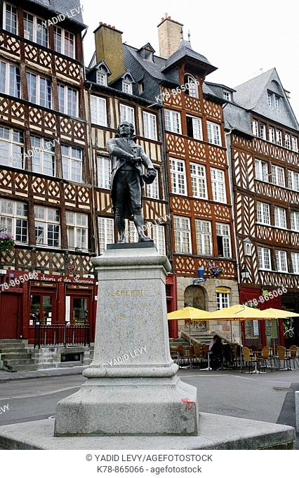 Place du Champ Jacquet in Rennes, Brittany, France