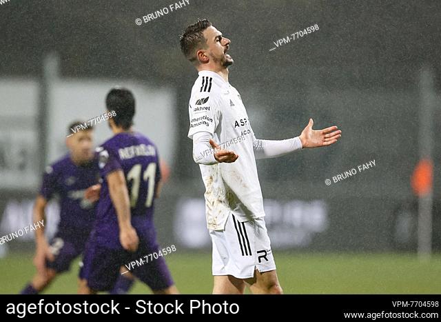 Eupen's Smail Prevljak reacts during a soccer game between KAS Eupen and RSC Anderlecht, Thursday 03 February 2022 in Eupen