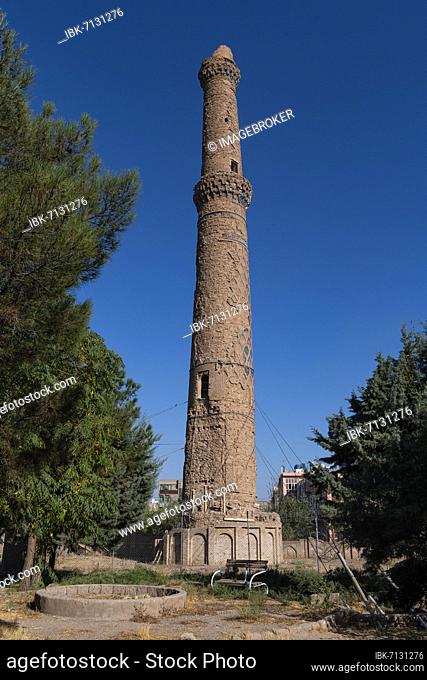 Minarett in the Gawhar Shad Mausoleum, Herat, Afghanistan, Asia