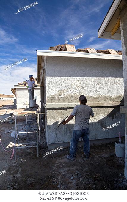 Marana, Arizona - Rapid construction of new home subdivisions in the northwest suburbs of Tucson. The desert land was formerly farmland