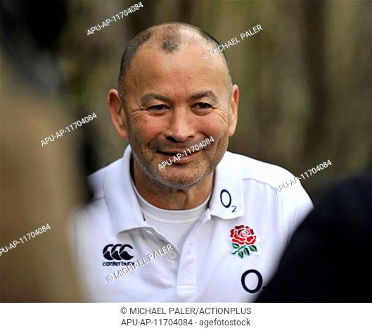 2016 6-Nations Rugby England training Session Bagshot Feb 4th. 04.02.2016. Bagshot, England. England Head Coach Eddie Jones during the England 6-Nations...