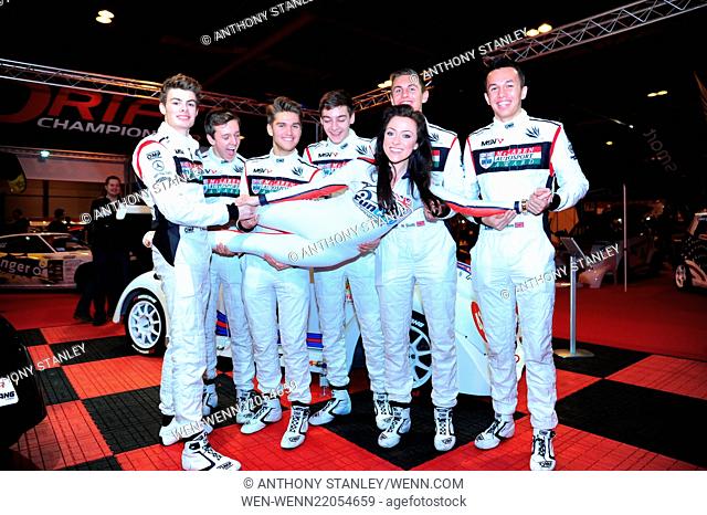 Autosport International 2015 at Birmingham's NEC - Day 2 Featuring: British Racing Club Drivers, George Russell, Alexander Albon, Ben Barnicoat, Sennan Fielding