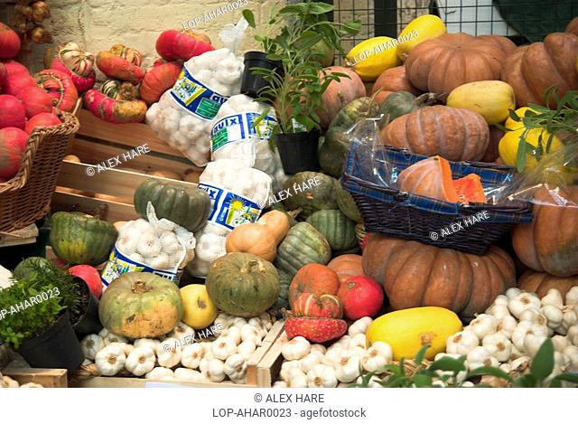England, London, Borough Market, Fruit and vegetables on sale at Borough Market