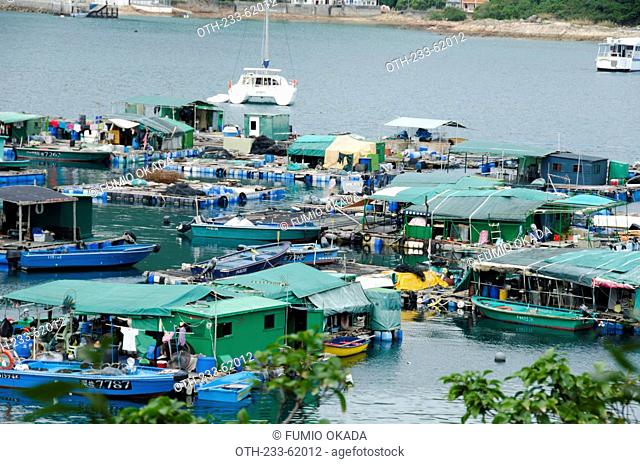 Fish farm at the coast of High Island, off Sai Kung, Hong Kong