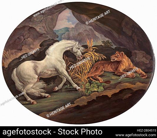 A Horse Frightened by a Lioness, ca. 1800. Creator: Unknown