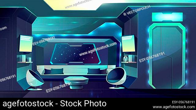 Illustration spaceship cabin Stock Photos and Images | agefotostock