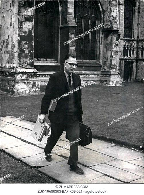 Mar. 03, 1968 - Gang Raid Canterbury Cathedral A gang broke into Canterbury Cathedral and stole antique silver worth &pound;17, 000