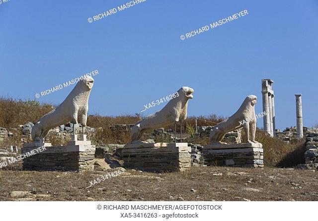 Naxian Lions, Delos Island, UNESCO World Heritage Site, Cyclades Group, Greece
