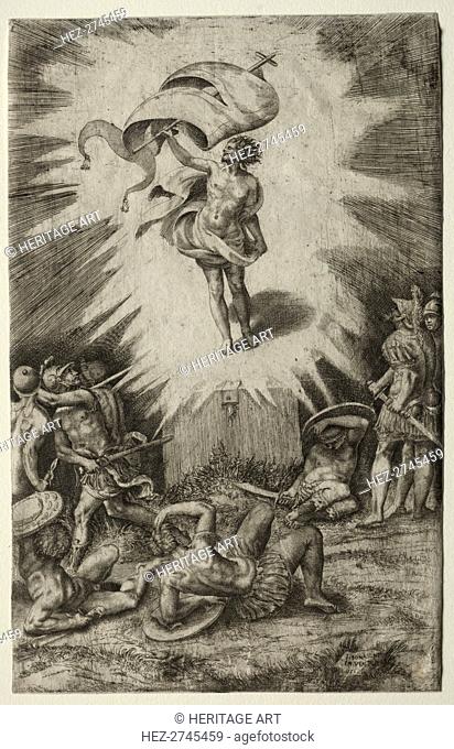The Resurrection, 1561. Creator: Giulio Bonasone (Italian, c. 1510-aft 1576)