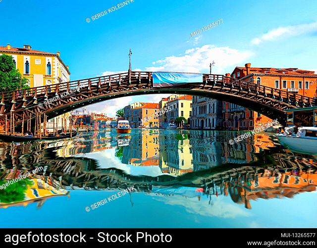 Bridge of the Academy at Grand Canal in Venice
