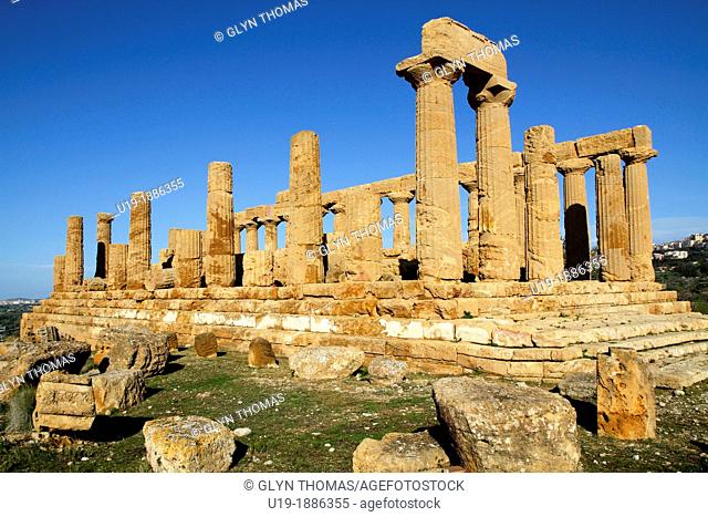 Temple of Juno Hera, Valley of the Temples, Agrigento, Sicily, Italy
