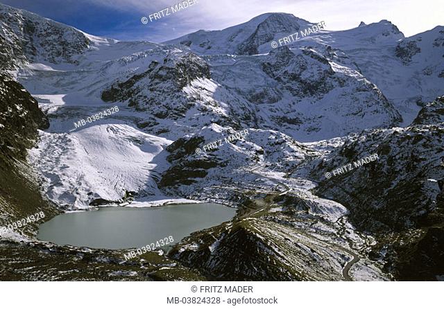 Switzerland, canton Uri, highland,  Mountain lake,   Europe, Alps, mountains, mountains, landscape, mountain landscape, Sustenpass, 2224 m, stone glaciers