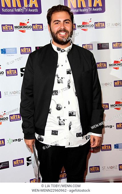The National Reality TV Awards (NRTA) 2015 held at the Porchester Hall - Arrivals Featuring: Andrea Faustini Where: London