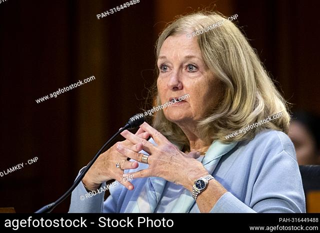 Madelyn Creedon, Research Professor George Washington University Elliott School of International Affairs, responds to questions during a Senate Committee on...