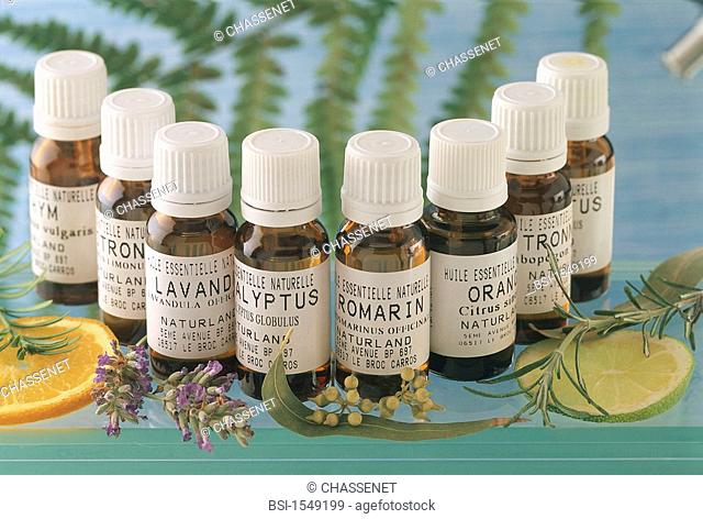 HERBAL MEDICINE<BR>Bottles filled with natural plant essences