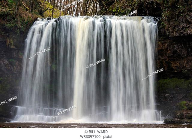 Sgwd yr Eira waterfall, Pontneddfechan, Waterfall country, Brecon Beacons, Powys, Wales, United Kingdom, Europe